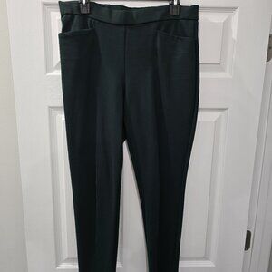 Women's Anne Klein Dark Green Stretch Pants Size L